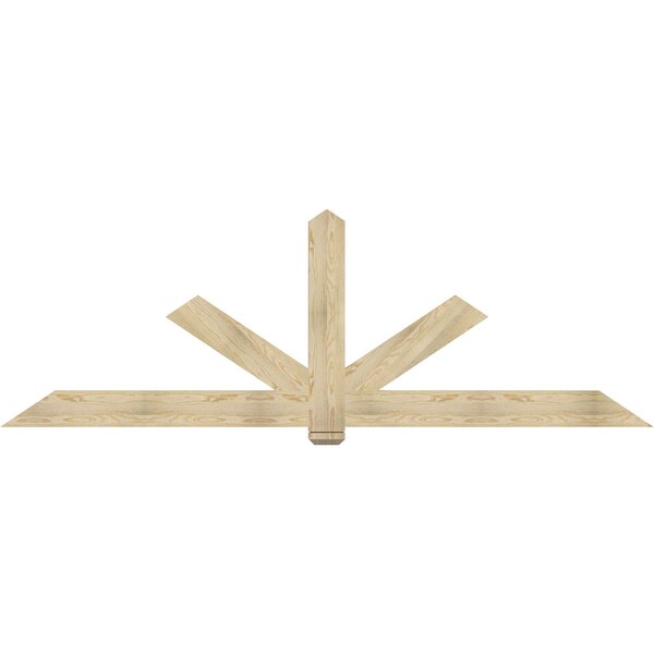 Ekena Millwork Kennewick Rough Sawn Timber Gable Bracket, Douglas Fir, 108"W x 36"H x 2"D x 6"F, 8/12 Pitch GBW108X36X0206KEN00RDF - main